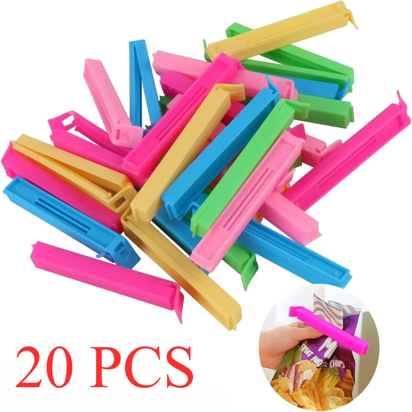5/10/20PCS Kitchen Storage Food Snack Seal Sealing Bag Clips Sealer Clamp Plastic Tool Kitchen Accessories Food Bag Clips