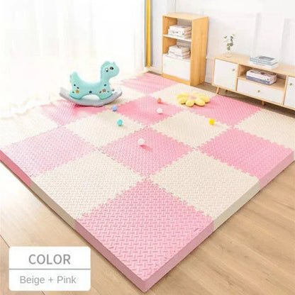 30*30cm Thick Baby Mat EVA Leaf Pattern Fitness Floor Mat Yoga Fitness Non-slip Interlocking Carpet Room Decorative Floor Tile