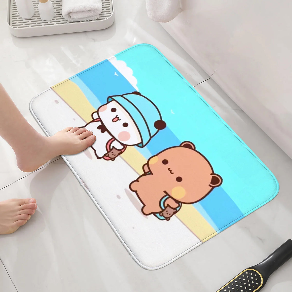 1Pc Bubu and Dudu Cute Cartoon Welcome Mat Entrance Doormat Balcony Bathroom Floor Mats Non-slip Rug Bedroom Carpet Home Decor