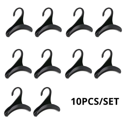 10pcs Widen Plastics Hanger Connection Hook Stackable Space Saving Storage Multifunctional Bag and Hat Hanging Rack