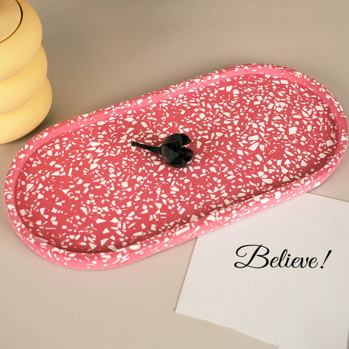 Oval Tray Cement Silicone Mold DIY Jewelry Display Panel Mould Concrete Plaster Resin Crystal Storage Coaster Molds Home Decor