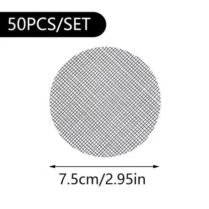 50pcs Breathable Anti-Leak Mesh Pot Seal Prevents Soil Loss, Fits Drain Holes, Durables Polymer Net for Flower Pots & Planters