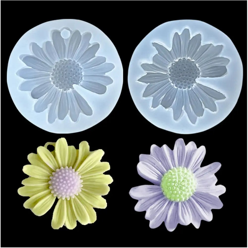 Big Daisy Small Daisy Flower Sun Flower Silicone Mould Flip Chocolate Cake Decoration Mould Diy Baking