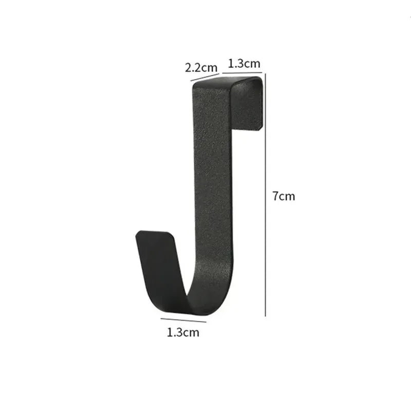 Multi-Purpose Cabinet Door Hooks, Over Door Hanger Rack for Kitchen Bathroom, Towel Coat Hat Clothes Storage Organizer
