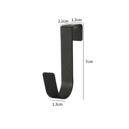 Multi-Purpose Cabinet Door Hooks, Over Door Hanger Rack for Kitchen Bathroom, Towel Coat Hat Clothes Storage Organizer