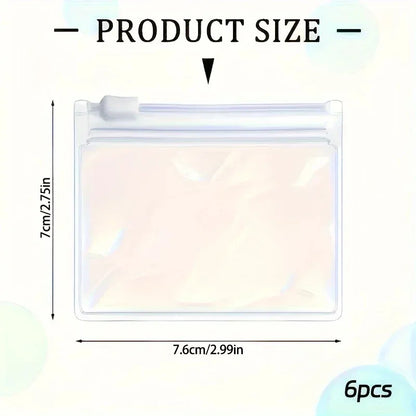 5Pcs Travel self-sealing storage bags Bags Jewelry Gift Storage Bag mini transparent carry all bags lightweight dust-proof