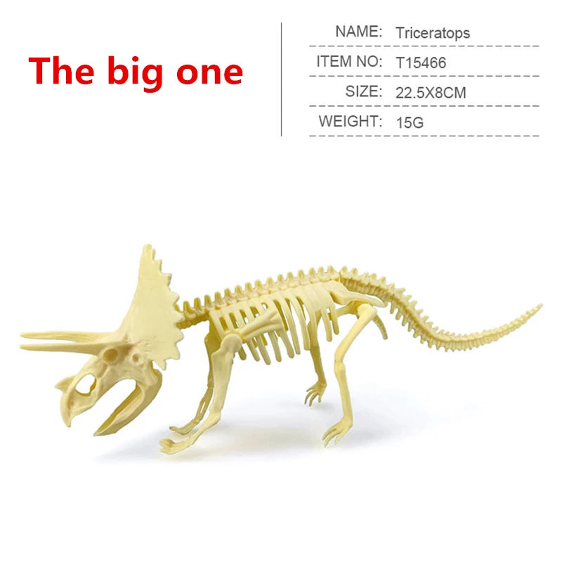 12pcs/set Jurassic Dinosaurs Skeleton Model Archaeology Tyrannosaurus Pterosaur Home Decor Toys For Children Christmas Gifts