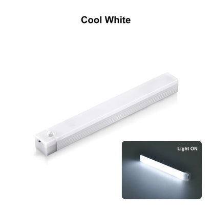 Wireless USB Rechargeable Motion Sensor LED Bar Light Induction Night Light Portable Cordless Magnetic Cabinet Lamp for Kitchen