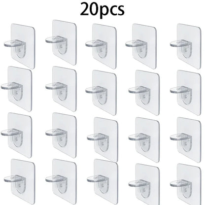 Shelf Support Sticky Nail Self-adhesive Wardrobe Shelf Support Clip Wall Hanging Rack Partition Punch-free Hook Strong Bracket