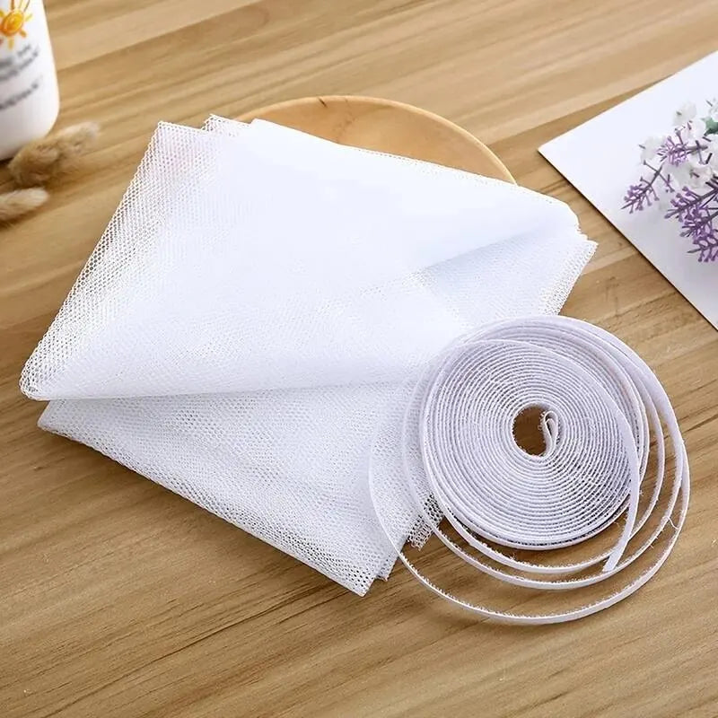 1pcs Self Adhesive Invisible Screens Summer Anti-mosquito and Insect Screens Simple Operation White Screens