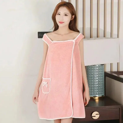 Women's Wearable Bath Towel, Fast Drying Robe for Shower, Beach, Spa, Gym, Soft absorbent Bathing Wrap for Ladies & Girls