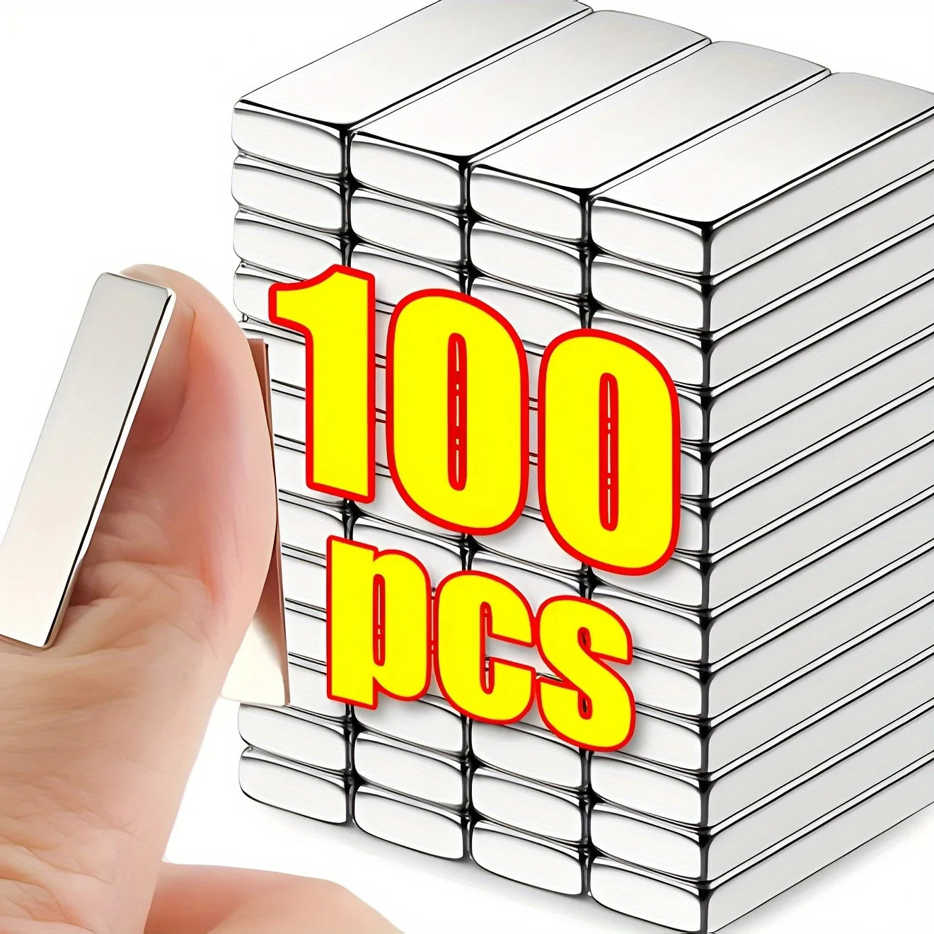 20/50pcs Magnets, 20x10x3mm, Rectangular Magnets for Industrial Use, Metal Material, No Battery Required