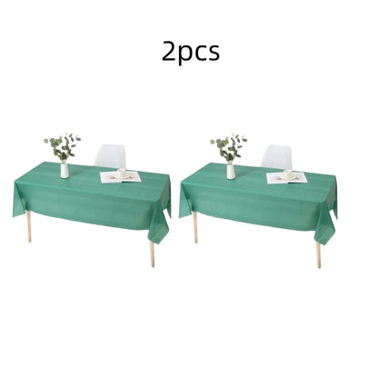 1pc Reusable Tablecloths 137x183cm BPA Free Plastic Dining Table Cover Cloth for Parties Picnic Camping Disposable Tablecloths