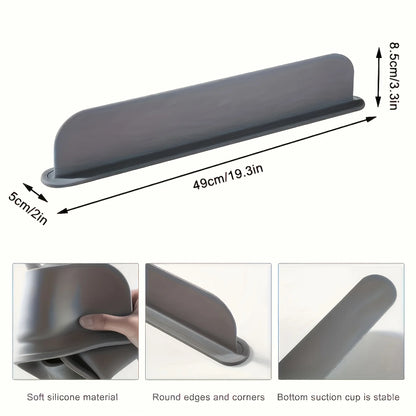 Silicone Sink Splash Guard with Suction Cups - Water Barrier for Kitchen, Lab & Dishwashing Basins