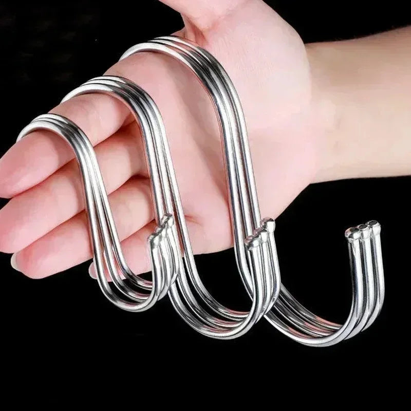 Stainless Steel Hooks Multipurpose for Clothes Bags Towels Kitchen Bathroom Home Organizing Durable Rustproof