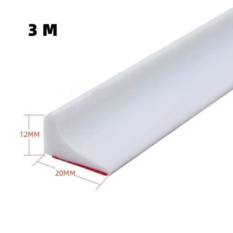 New Silicone Bathroom Water Stopper Dry Wet Separation Sealing Strips Self-adhesive Shower Drain Splash Prevention Water Dam