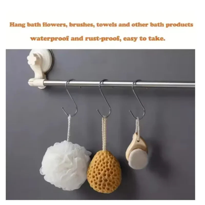 10pcs Stainless Steel S Shaped Hook Kitchen Bathroom Clothing Hooks Multi-functional Metal Hanging Hook