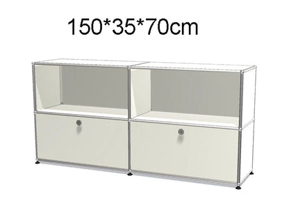 Module Furniture  Storage Modular DIY Shelf Sideboard Customized Size Night Stand Cabinet Stainless Steel Home Use