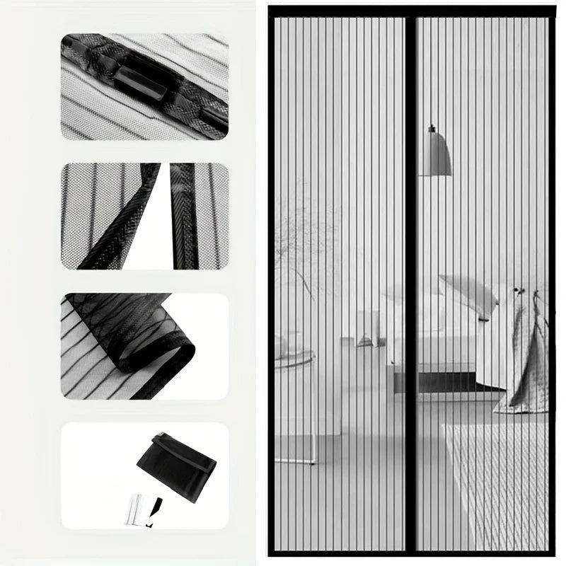 Mosquito Net Curtain Magnets Door Mesh Insect Sandfly Netting with Magnets on The Door Mesh Screen Automatic Closing Door Screen
