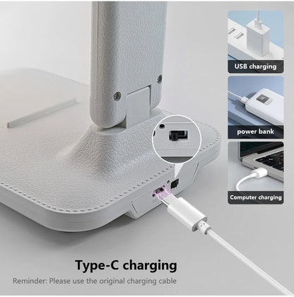 Eye Protection Table Lamp LED Rechargeable Dimmable Wireless Folding Desk Lamp Night Light For Children Study Reading Room Decor