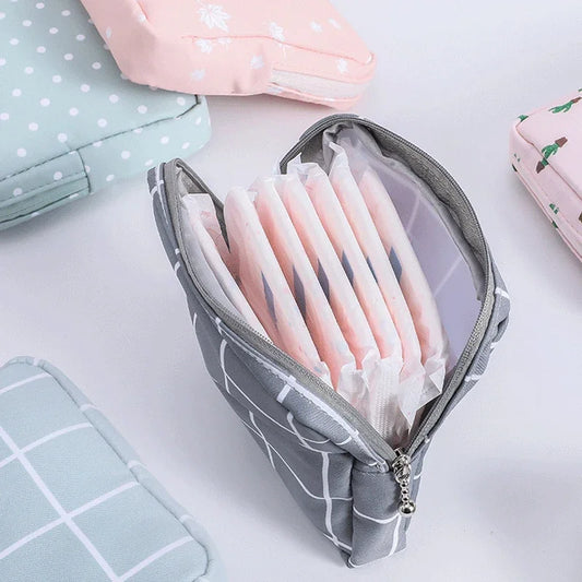 Portable Organizer Pouch for Sanitary Napkin Discreet Storage Monthly Essentials Travel Bag