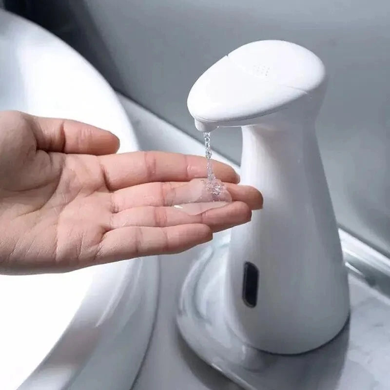 White Automatic Sensor Hand Soap Dispenser Smart Wash Handpiece High Quality ABS Waterproof for Bathroom