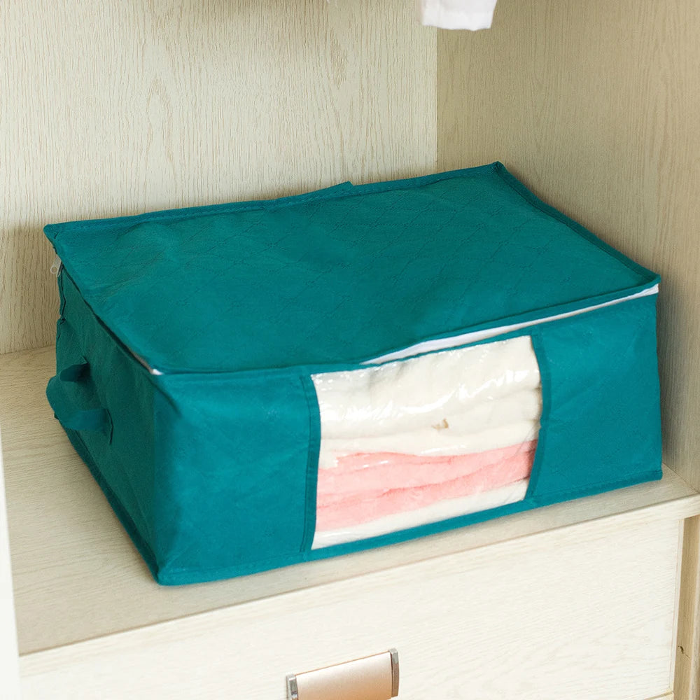 1/2/3PCS Household Storage Bag, Cotton Quilt Organizer, Portable Moving Bag, Thickened And Foldable Clothing Storage Bag