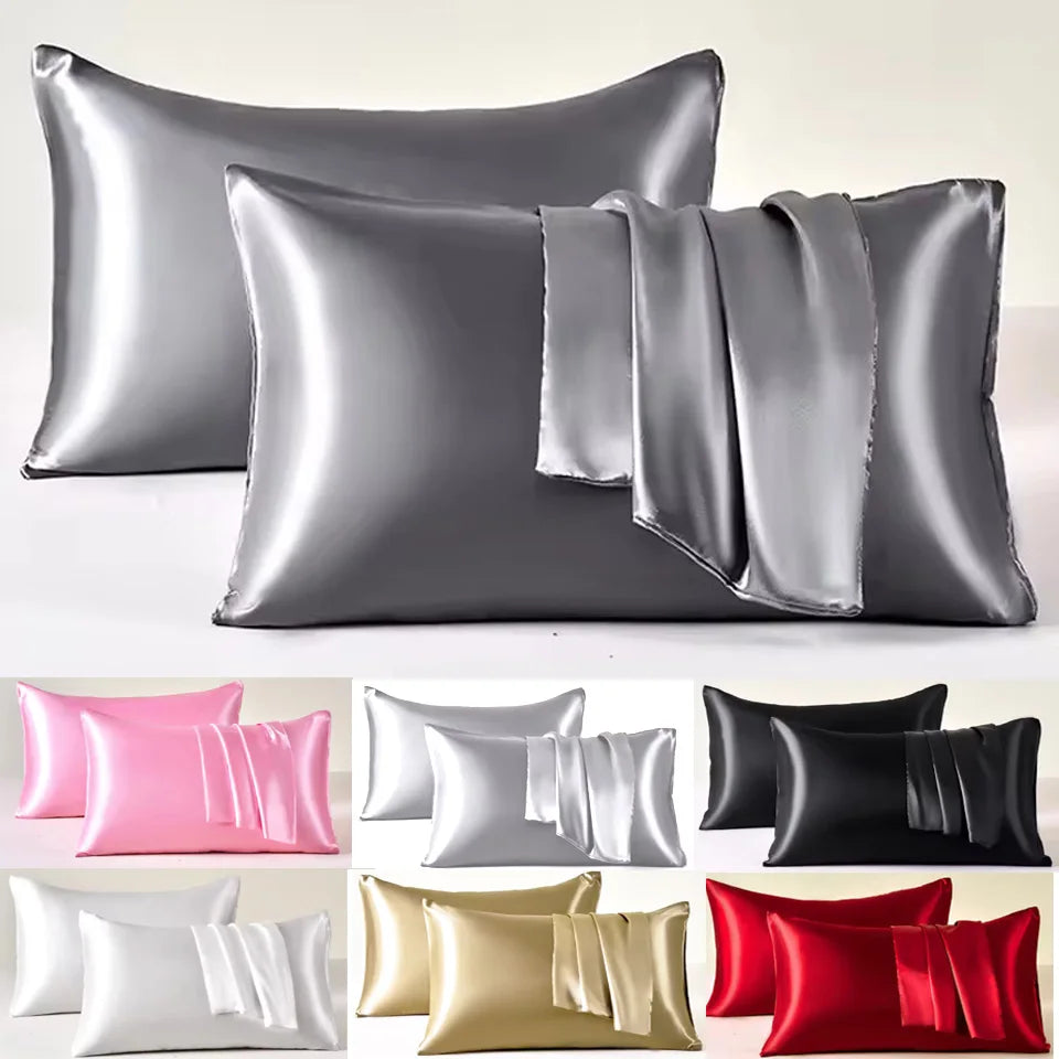 1pc Satin Pillowcase for Skin and Hair, Satin Pillow Cases Set of 1 Soft Breathable Smooth Cooling Pillow Covers for Sleeping