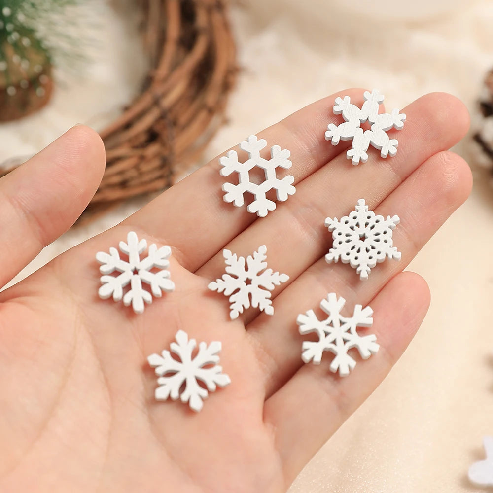 50Pcs Snowflake Christmas Decoration DIY Hanging Christmas Tree Accessories Party Table Home Decor New Year Winter Navidad Gifts