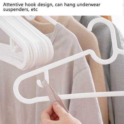 10Pcs Adult Plastics Clothes Hanging Rack Clothing Hanger Non-Slip Dry Portable Household Clothes Organizer Closet Space Saver