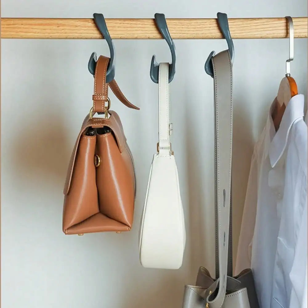 5pcs/set Arch Coat Rack Hook Bag Holder PP Material for Home Closet Storage Hat Scarf Shawl Purse Handbag Organizer Hooks