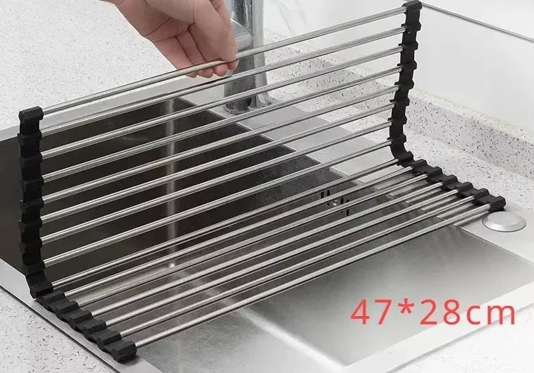 Stainless Steel Kitchen Sink Double Bowl Inset Basket W/Drainer + Soap Dispenser
