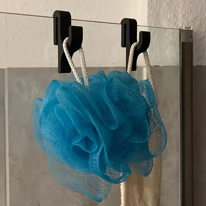 New Modern Plastic Shower Hook Suitable for 8mm Glass Doors Bathroom Organizer, Towels and Clothes Holder Bathroom Accessories