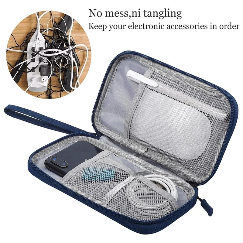 NEW Travel Organizer Bag USB-Cable Storage Organizers Pouch Carry Case Portable Waterproof Double Layers Storage Bags Cable Cord