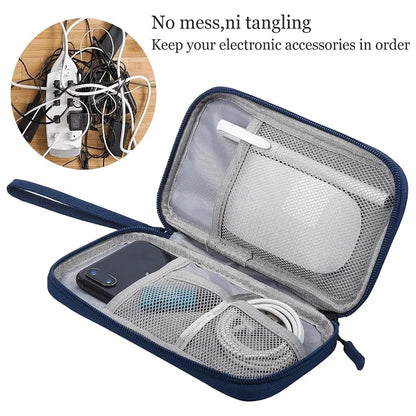 NEW Travel Organizer Bag USB-Cable Storage Organizers Pouch Carry Case Portable Waterproof Double Layers Storage Bags Cable Cord