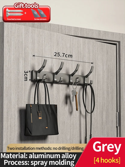 Punch-free Door Behind Hook Storage Wall Hanging Clothes Hanger Coat Hook no drill Hanger Bedroom Organizer Storage Kitchen Acce
