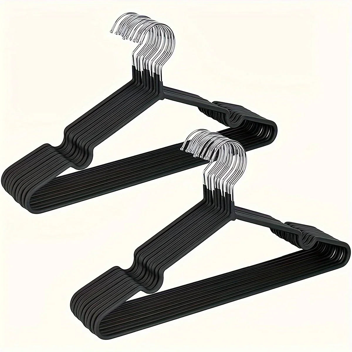 10pcs Metal Clothes Hangers Traceless No-Slip Durable Strong Space Saver for Bedroom Organization Non-Slip Strong Clothes Racks