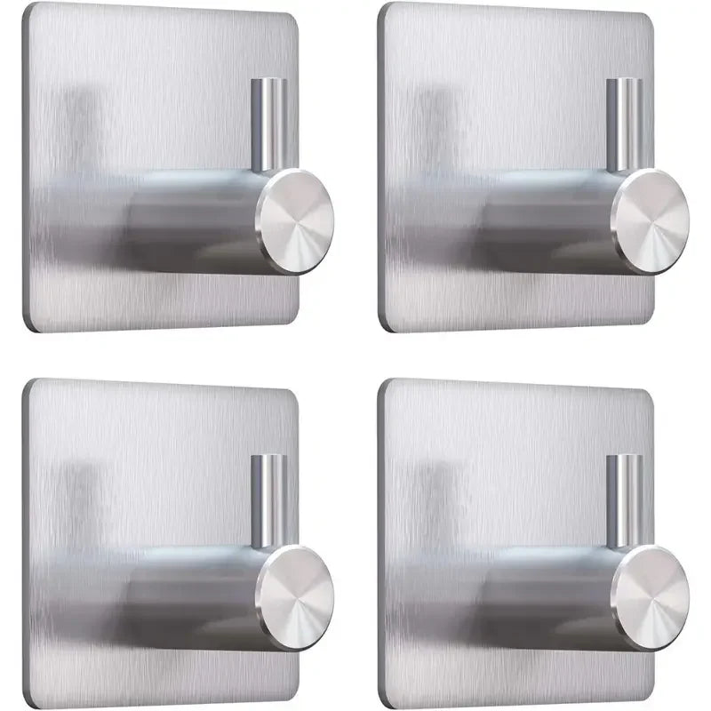 Adhesive Wall Hooks Towel Key Cloth Coat Rack Door Bathroom Robe Hanger Kitchen Bag Sticky Hook Organizer For Hanging Hat