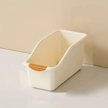 Curved Plastic Storage Bins Set Multipurpose Home Organization Boxes For Cleaning Supplies Household Essentials StackableBaskets