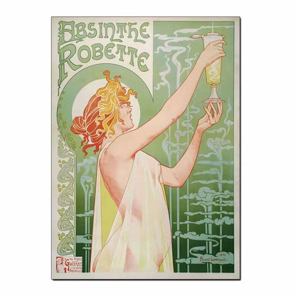 Art Nouveau Retro Poster Abstract Wallpaper Print Canvas Painting Wall Art Picture for Living Room Home Decor Aesthetic Mural