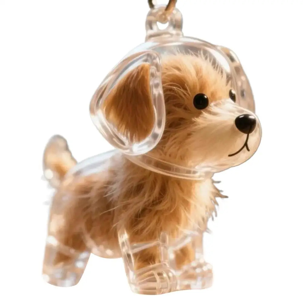 Cute Cat Dog Pet Hair Storage Box Keychain Bag Hanging Decoration Cat Hair Transparent Creative Souvenir,Pet Memorial Ideal Gift
