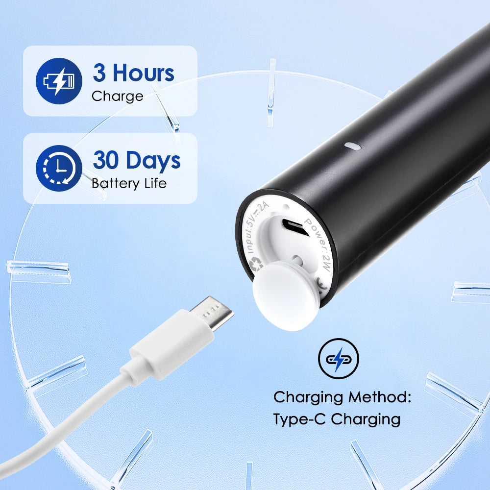 Intelligent Rotating Electric Toothbrush Rechargeable Rotary Brush Compatible with Oral B Replacement Electric Brush Heads