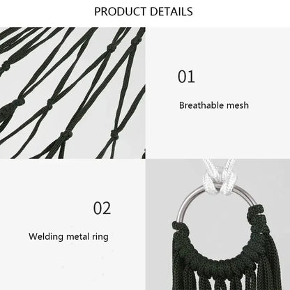 Garden Outdoor Thickened Nylon Rope Hammock Indoor Mesh Hammock Portable Simple Hammock Swing Chair
