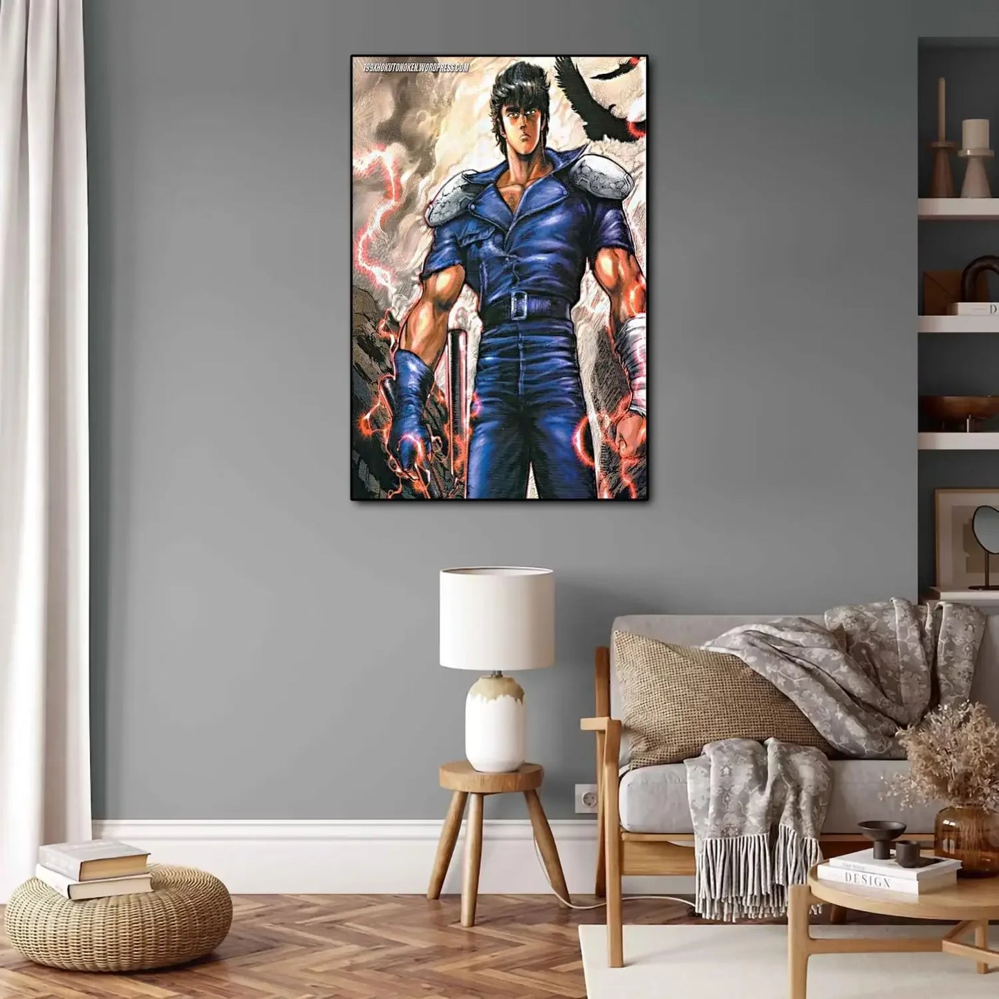 Hokuto No Ken Anime Video Game Canvas Painting Art Poster and Wall Art Picture Print Modern Family Bedroom Home Decor Posters