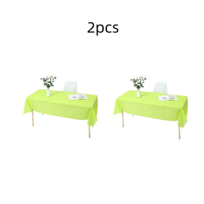 1pc Reusable Tablecloths 137x183cm BPA Free Plastic Dining Table Cover Cloth for Parties Picnic Camping Disposable Tablecloths