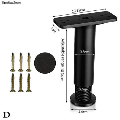 Telescopic Adjustable Bed Beam Support Foot Reinforced Plastic Furniture Leg Sofa Leg Bed Bottom Load Bearing Bracket 1X