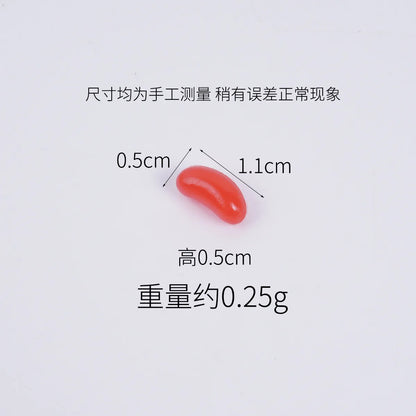 20pcs Mini Candy Fondant Fruit Candy Pop Artificial Candy Beans Miniature Food Play Handmade Simulation Home Decor Decorations