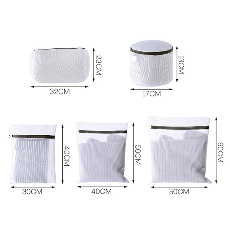 2/3/5PCS Mesh Nylon Clothing Storage Bag Anti Deformation Pants Sweater Special Washing Bag Wool Travel Packaging Bag