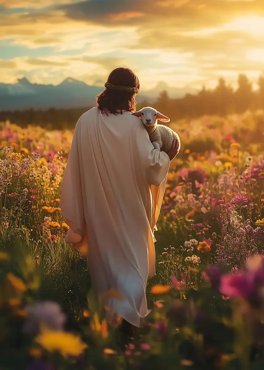 Retro Religion Jesus Walking On Water Lost Lamb Classic Posters Prints Canvas Painting Wall Art Picture Living Room Home Decor