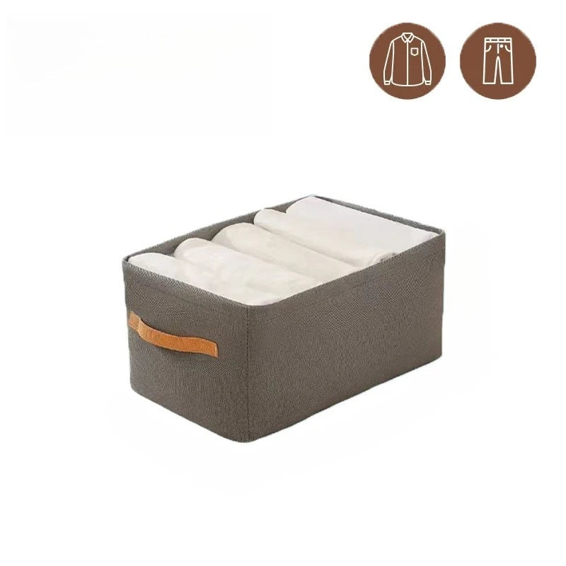 Clothing Storage Box,Fabric Storage Basket,Storage Box,Dormitory Household Wardrobe Storage Box for Home Dorm and Spaces